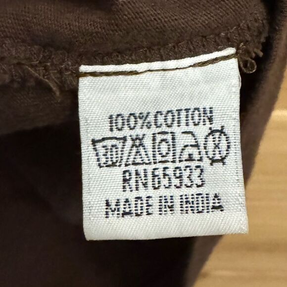 Y2K Vintage Point Zero Size Large Cotton Palm Tree Brown Sleeveless Tank Top - Picture 9 of 9